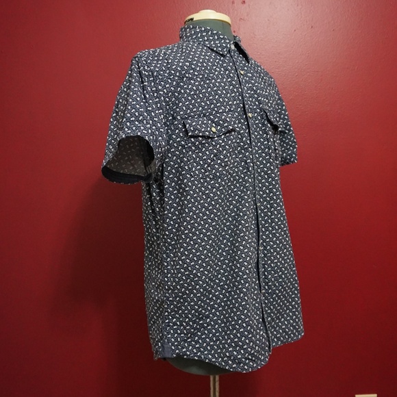 short sleeve button up flower pattern casual shirt - Picture 2 of 3